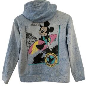 ABERCROMBIE KIDS DISNEY MICKEY MOUSE SURF HOODIE SWEATSHIRT BLUE 9/10